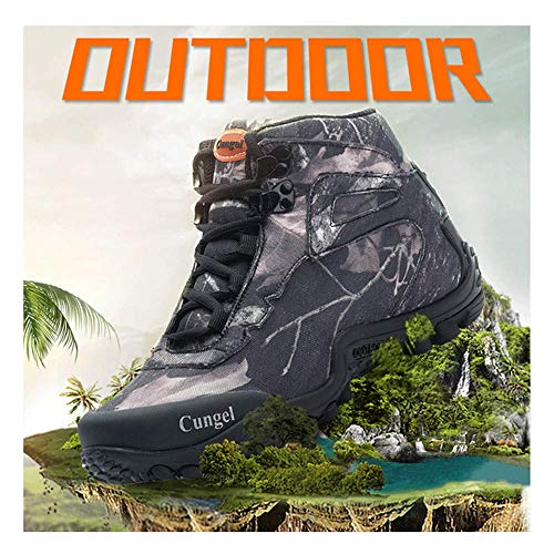 FACAI Nuevos Hombres De Lona Camo Escalada Zapatos De Senderismo Al Aire Libre Botas Tácticas Militares Botas De Trekking Impermeables para Acampar,Purple-40