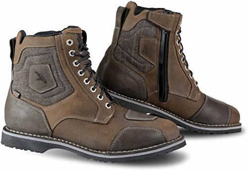 Falco Ranger impermeable moto motocicleta corto botas – marrón oscuro