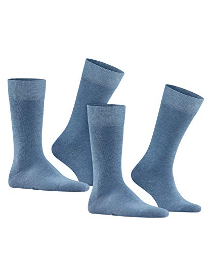 Falke Happy Chaussettes Lot 2 Paires Calcetines, Azul (Light Denim 6660), 43/46 (Talla del fabricante: 43-46) (Pack de 2) para Hombre