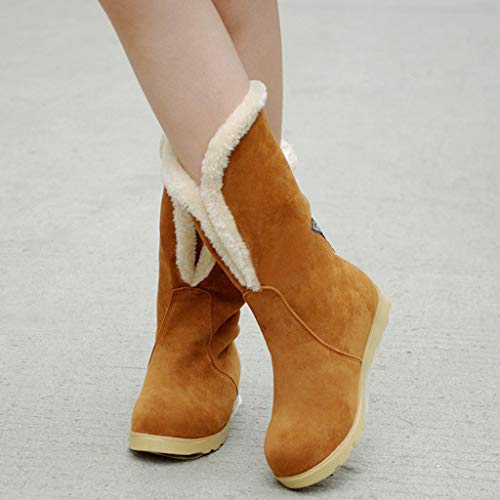 FAMILIZO Botas De Mujer Largas con Tacon Botas De Nieve para Mujer Botas hasta La Rodilla Invierno Calzado Cálido Botas Mujer Elegantes Fiesta