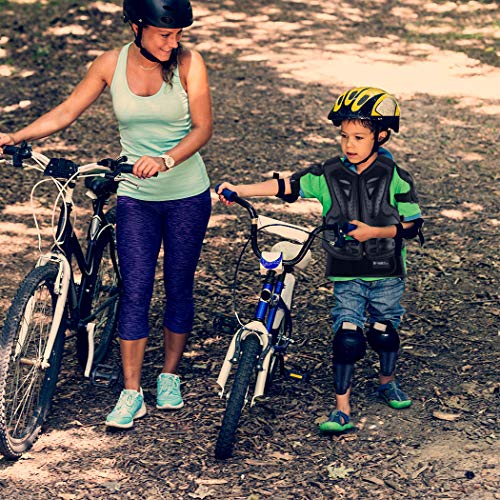 Fansport 5 Piezas Motos Ropa Protectora Niños,Rodillera Transpirable Protector de Pecho Equipo de protección para Motocross,Ciclismo,Esquí,Patinaje