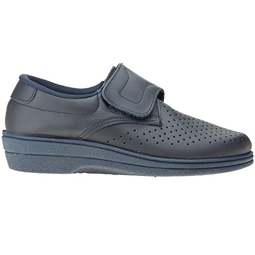 FARMA PERCLA 18793 Calzado Sanitario de Piel con Cierre de Velcro para Mujer Marino Talla 40