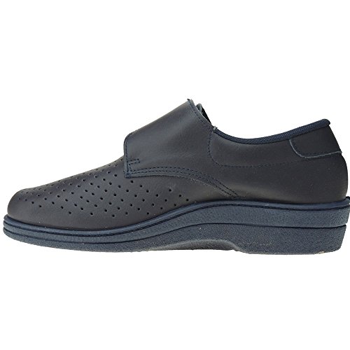 FARMA PERCLA 18793 Calzado Sanitario de Piel con Cierre de Velcro para Mujer Marino Talla 40