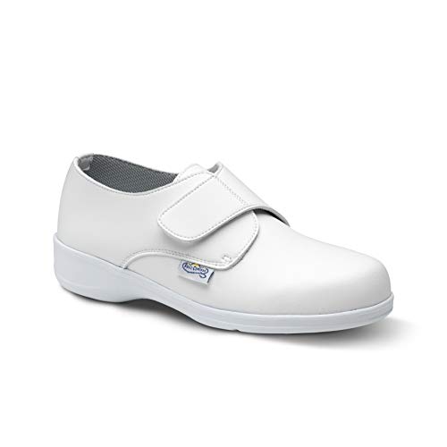 Feliz Caminar - Zapato Laboral Comodón Velcro Blanco, 41