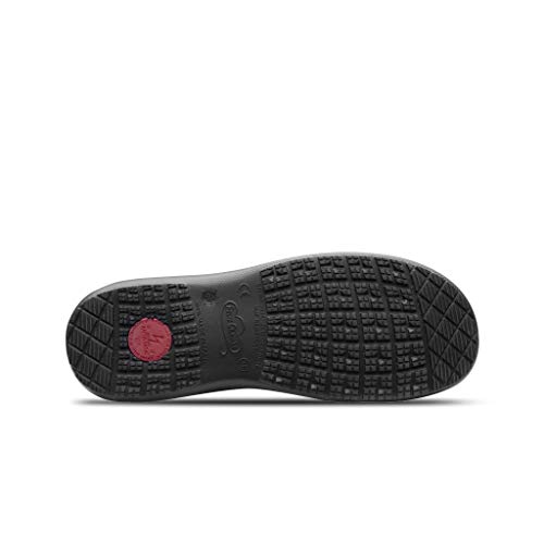 FELIZ CAMINAR - Zapatos Estampados Atom hosteleria con Inserto en el talón/Antideslizantes y Cómodos Unisex/hostelería, panadería… (Negro 39)