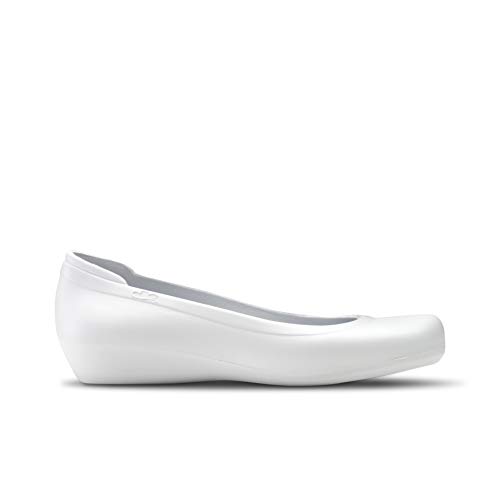 Feliz Caminar - Zapatos Manoletina Blanco, 38