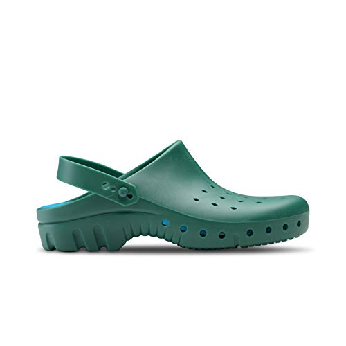 Feliz Caminar - Zuecos Quirófano Técnico Verde, 38