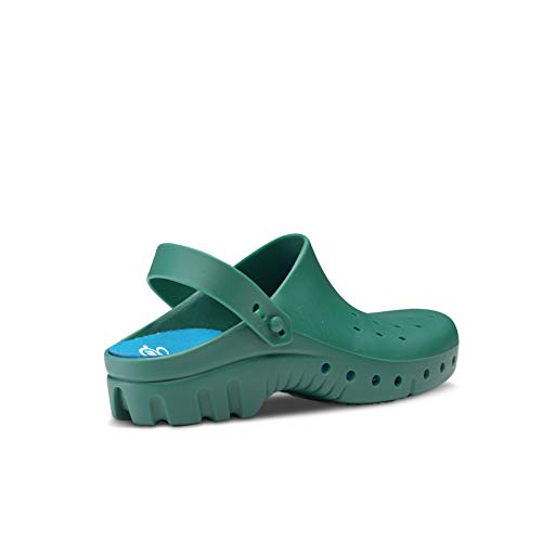 Feliz Caminar - Zuecos Quirófano Técnico Verde, 38