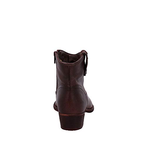 Felmini - Zapatos para Mujer - Enamorarse com West B504 - Botines Cowboy & Biker - Cuero Genuino - Marrón Oscuro - 37 EU Size
