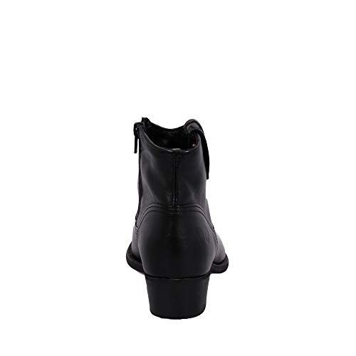 Felmini - Zapatos para Mujer - Enamorarse com West B504 - Botines Cowboy & Biker - Cuero Genuino - Negro - 37 EU Size