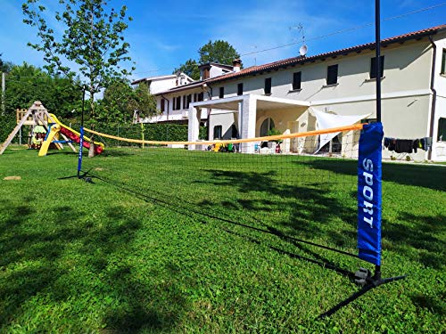 Femor Red de Tenis Bádminton Portátil Desplegable Ajustable, Red para Voleibol para el Interior o al Aire Libre, con Soporte y Bolsa, Altura Ajustable 107/120/155 cm, Fácil Instalación