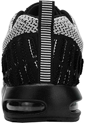 Fenlern Zapatillas de Seguridad Hombre Ligero Colchón Zapatos de Trabajo con Punta de Acero Transpirable Calzado de Seguridad (Pirata Negro,41 EU)