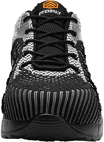 Fenlern Zapatillas de Seguridad Hombre Ligero Colchón Zapatos de Trabajo con Punta de Acero Transpirable Calzado de Seguridad (Pirata Negro,41 EU)