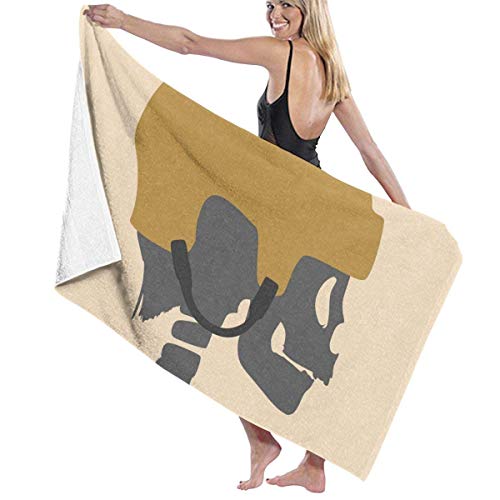 fenrris65 Anatomic Of Skull - Toalla de baño (130 x 80 cm), diseño de calavera