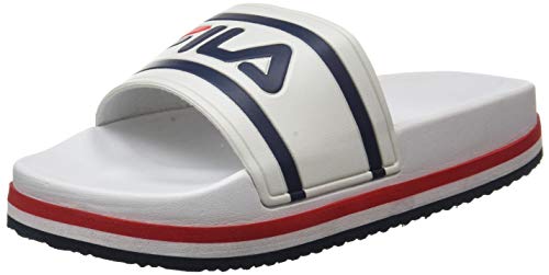 FILA Morro Bay Zeppa wmn Sandalia Mujer, blanco (White/Stripe), 38 EU