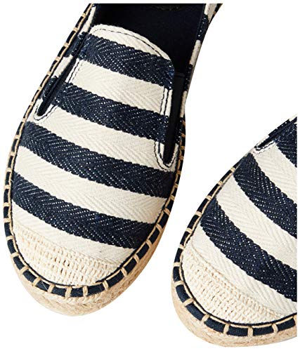 find. Alpargata de Cuero con Tiras Cruzadas para Mujer, Varios Colores (Navy/white), 38 EU