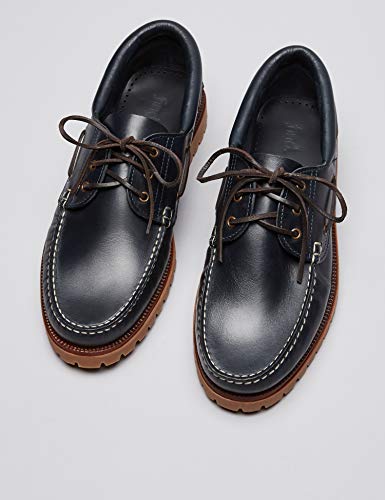 find. AMZ142 - Leather Náuticos, Zapatos para Hombre,Marino, 43 EU