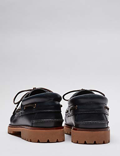 find. AMZ142 - Leather Náuticos, Zapatos para Hombre,Marino, 43 EU