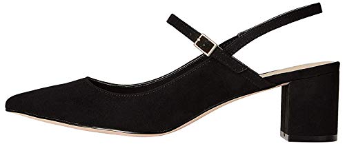 FIND Block Heel Mary-Jane Zapatos de Tacón, Negro (Black), 36 EU