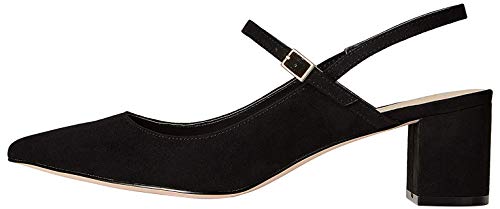 FIND Block Heel Mary-Jane Zapatos de Tacón, Negro (Black), 40 EU