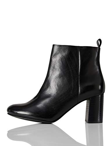 find. Botín de Tacón Cuadrado Mujer, Negro (Black Black), 39 EU