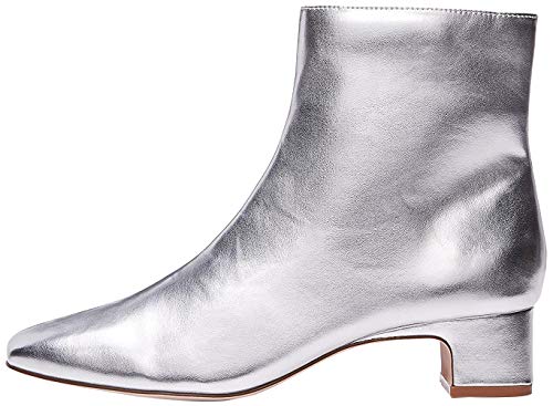 find. Botines con Puntera y Tacón Bajo Mujer, Plateado (Silver Silver), 40 EU