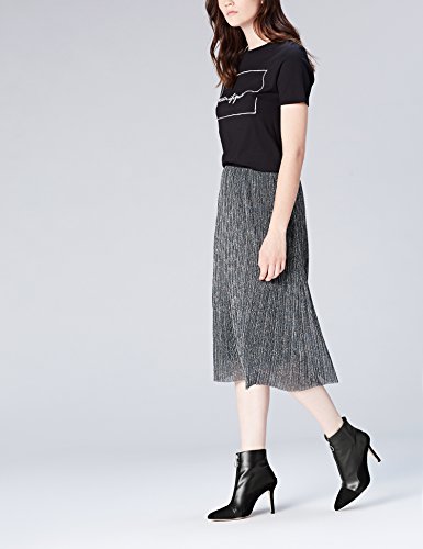 find. Botines con Puntera y Talón de Ante para Mujer, Negro (Black), 39 EU