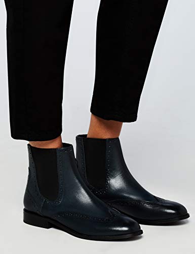 find. Brogue Botines, Azul Navy, 36 EU