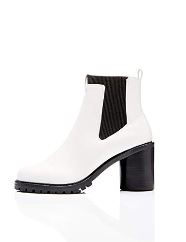 find. Chunky Botas Chelsea, Blanco White, 37 EU