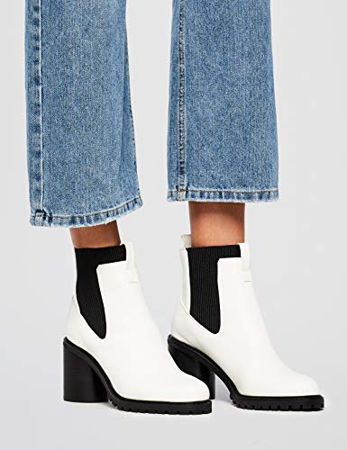 find. Chunky Botas Chelsea, Blanco White, 37 EU