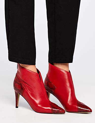 find. Contrast Heel, Botines Mujer, Rojo (Red), 40 EU