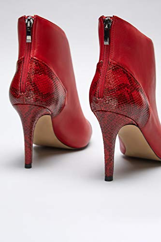 find. Contrast Heel, Botines Mujer, Rojo (Red), 40 EU