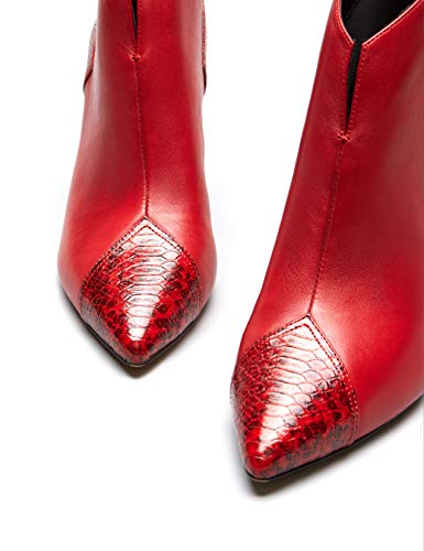 find. Contrast Heel, Botines Mujer, Rojo (Red), 40 EU