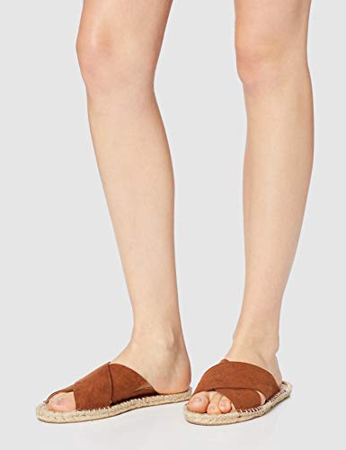 FIND Crossover Flat Espadrille Alpargata, Marrón (Tan), 40 EU