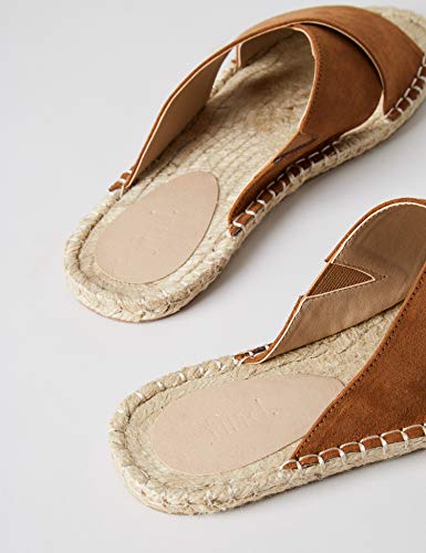 FIND Crossover Flat Espadrille Alpargata, Marrón (Tan), 40 EU