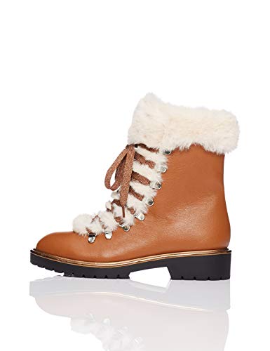 find. Fur Lined Hiker Zapatos de Low Rise Senderismo, Marrón Brown, 37 EU