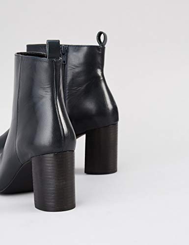 find. High Leather Ankle Botines, Azul Navy, 39 EU