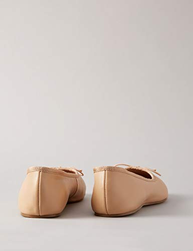 find. Leather Ballet Pump Bailarinas, Beige, 40 EU