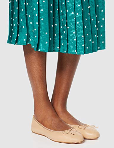 find. Leather Ballet Pump Bailarinas, Beige, 40 EU