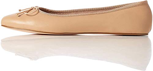find. Leather Ballet Pump Bailarinas, Beige, 40 EU