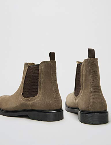 find. Leather Cleated Botas Chelsea, Marrón Brown, 42 EU
