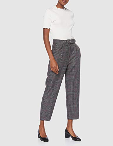 find. Leather Round Toe Block Heel Court Zapatos de Tacón, Negro Black, 38 EU