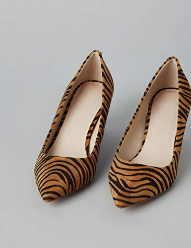 find. Point Toe Court Shoe Zapatos de tacón con Punta Cerrada, Braun Brown Leopard, 36 EU
