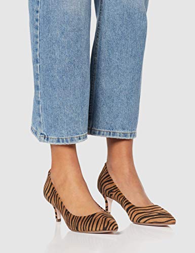 find. Point Toe Court Shoe Zapatos de tacón con Punta Cerrada, Braun Brown Leopard, 36 EU