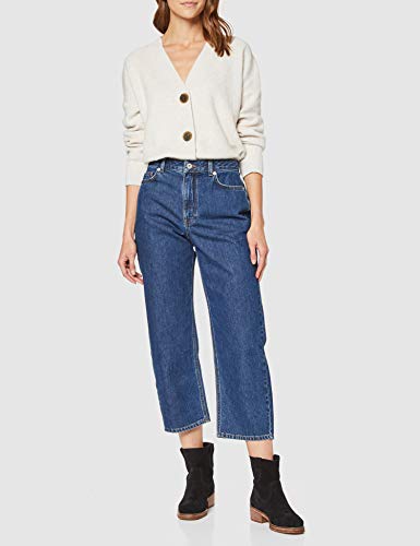 FIND Pull On Leather Botas Camperas, Negro (Black), 36 EU