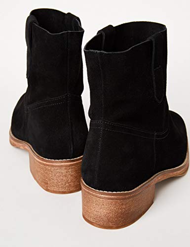 FIND Pull On Leather Botas Camperas, Negro (Black), 36 EU