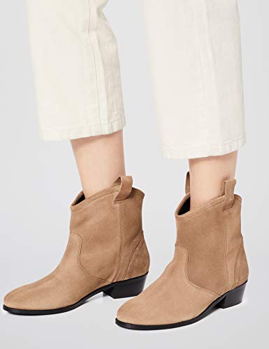 find. Pull On Leather Casual Western Botas Chelsea, Marrón Sand, 36 EU