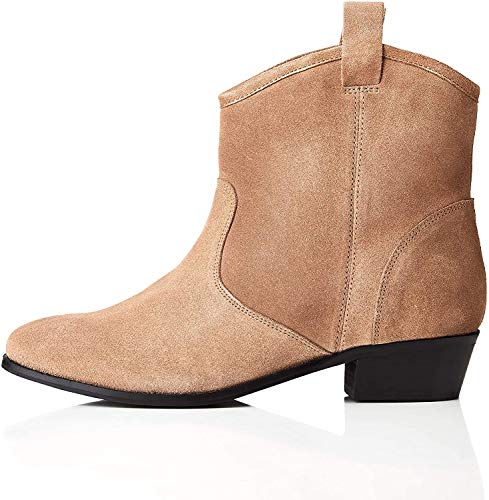 find. Pull On Leather Casual Western Botas Chelsea, Marrón Sand, 36 EU