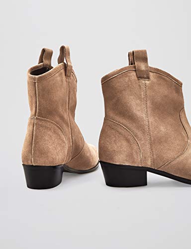 find. Pull On Leather Casual Western Botas Chelsea, Marrón Sand, 36 EU