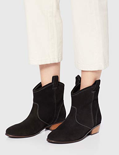 find. Pull On Leather Casual Western Botas Chelsea, Negro Black, 39 EU